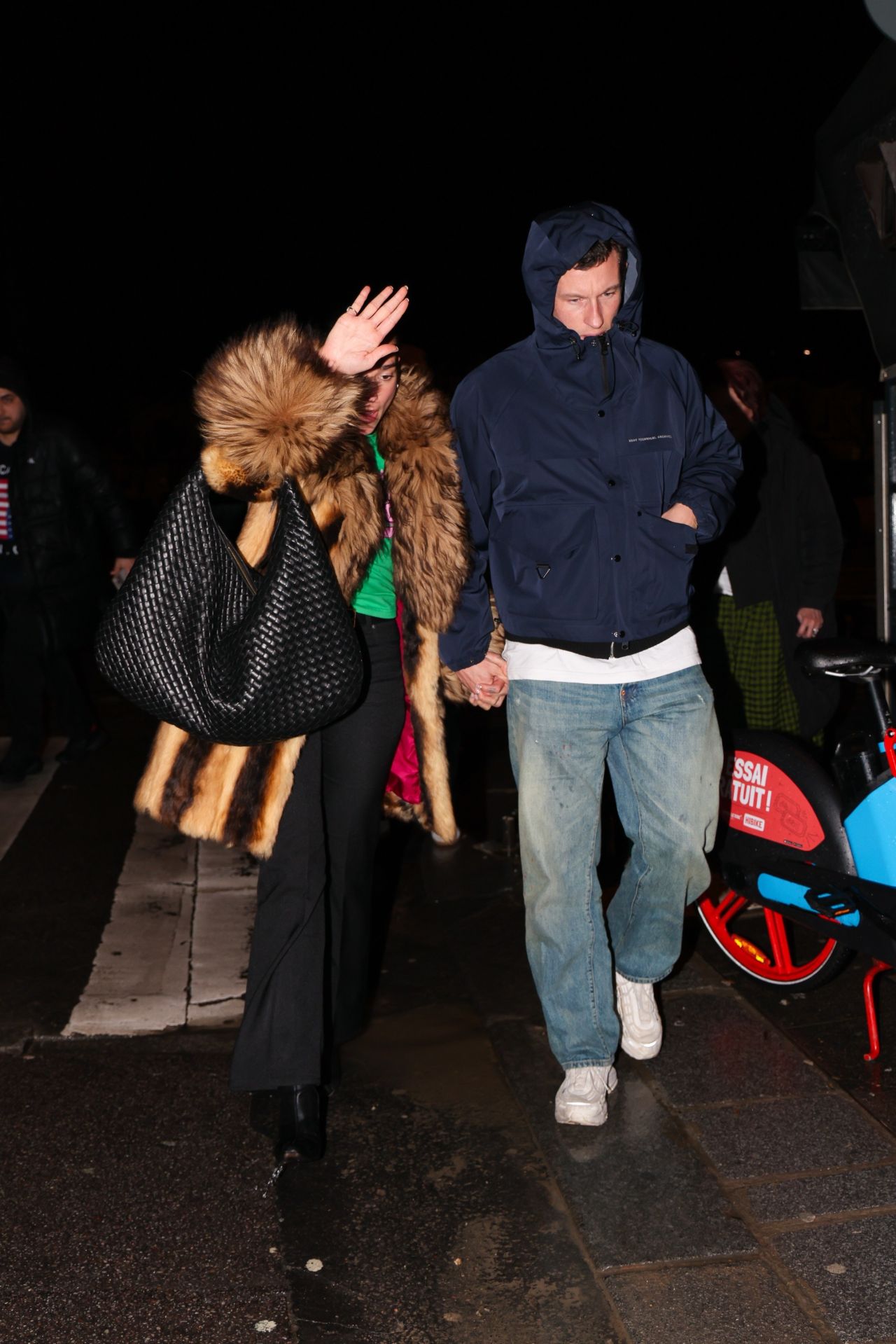 Dua Lipa and Callum Turner Seen in Paris After Din