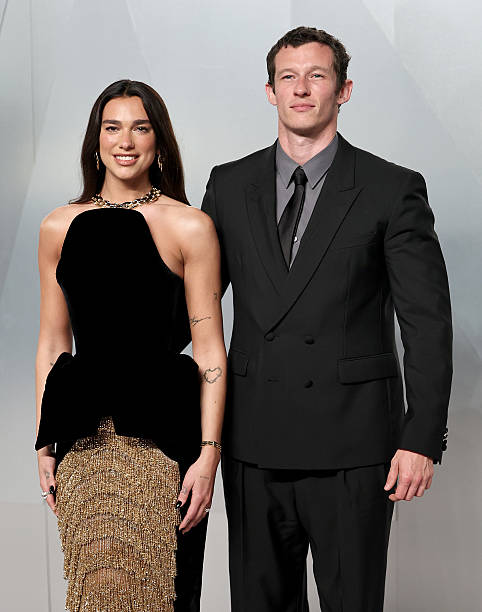Dua Lipa and Callum Turner the 2026 Vanity Fair Oscar Party Hosted By Mark Guiducci at Los Angeles County Museum of A...