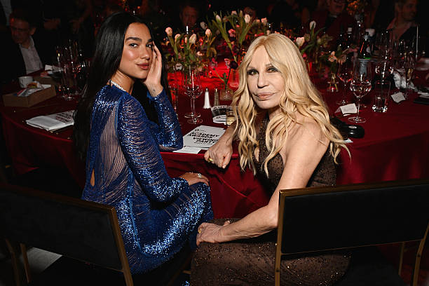 Dua Lipa and Donatella Versace Attend Elton John (612×408)