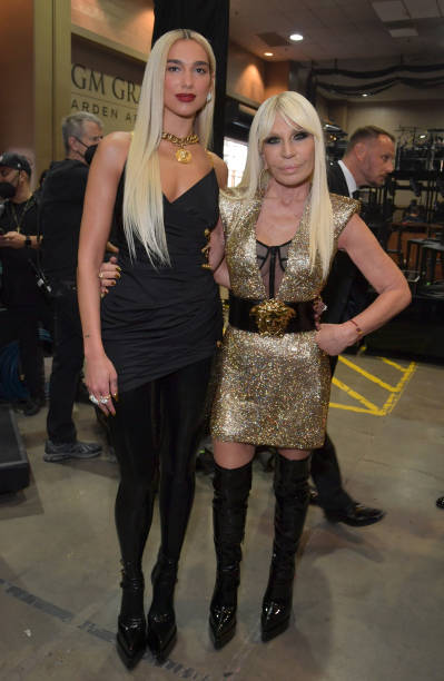 Dua Lipa and Donatella Versace Attend the Ann