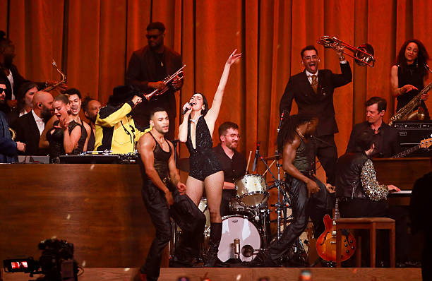 Dua Lipa and Mark Ronson Perform at the Brit Award