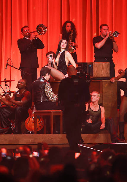 Dua Lipa and Mark Ronson Perform at the Brit Award