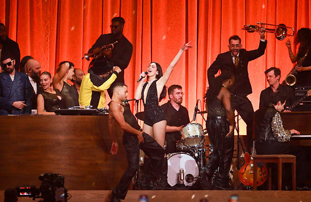 Dua Lipa and Mark Ronson Perform at the Brit Award