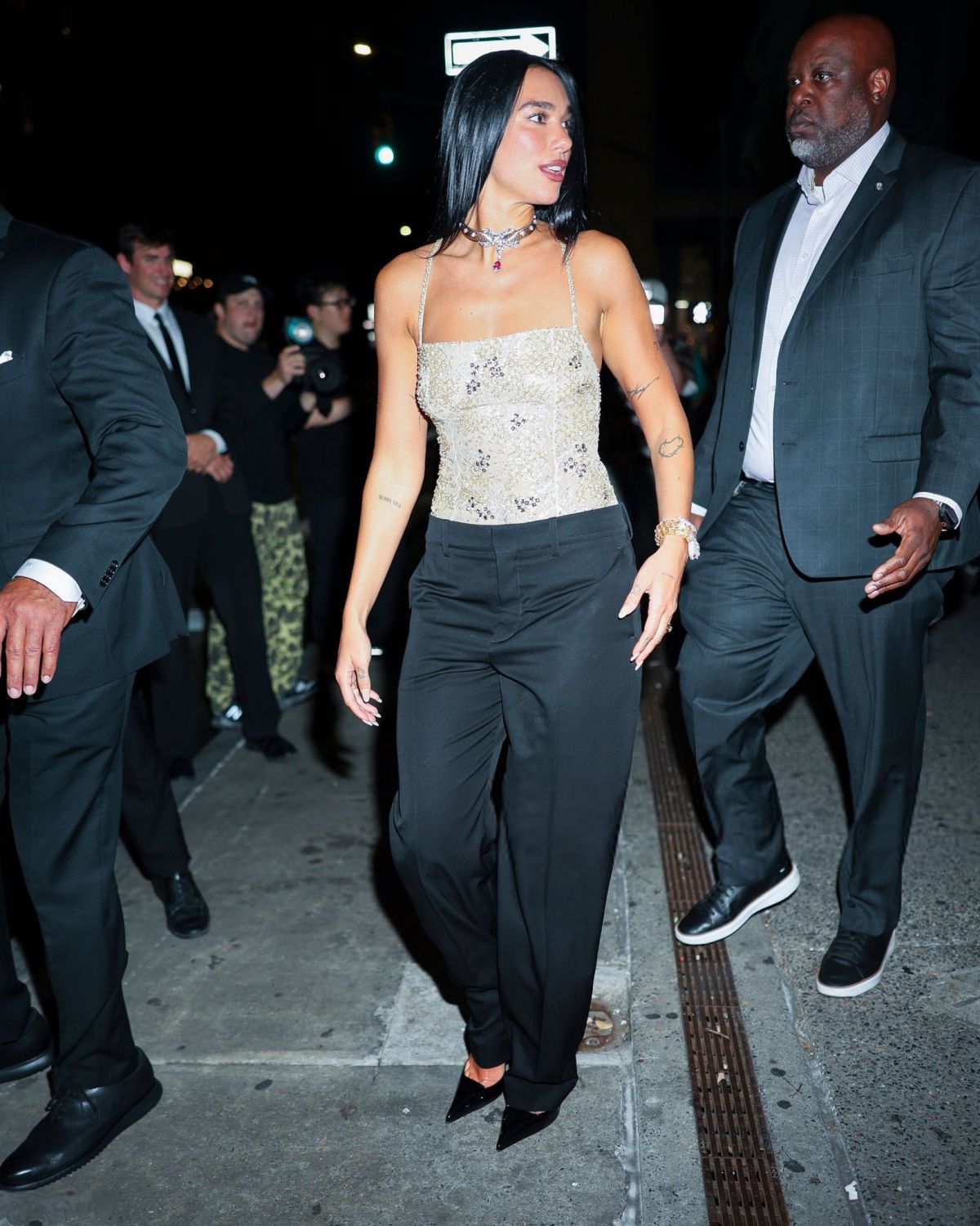 Dua Lipa Arrives at Bvlgari Serpenti Infinito Cele