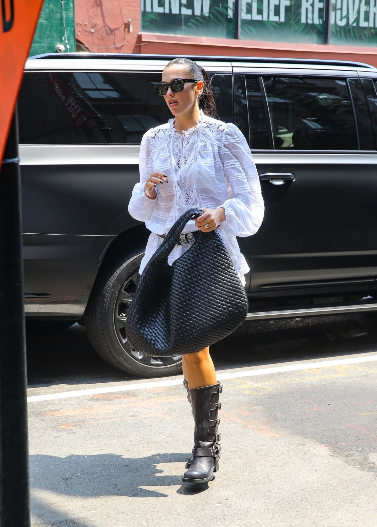 Dua Lipa Arrives at Electric Lady Studios