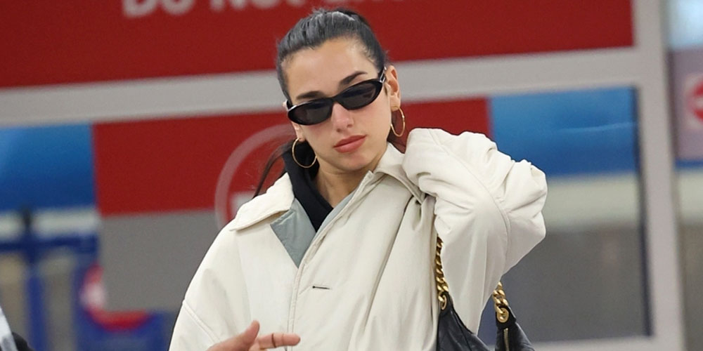Dua Lipa Arrives at New York City Airport Amid Eng
