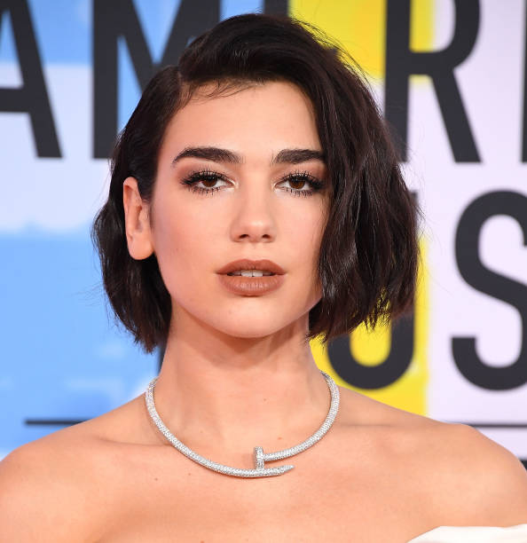 Dua Lipa arrives at the 2018 American Music Awards at Microsoft Theater on October 9, 2018 in Los Angeles, California.