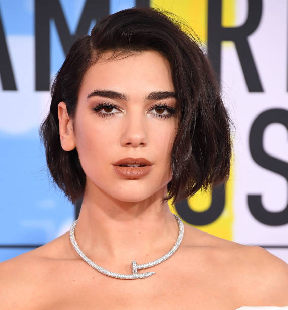 Dua Lipa arrives at the 2018 American Music Awards at Microsoft Theater on October 9, 2018 in Los Angeles, California.