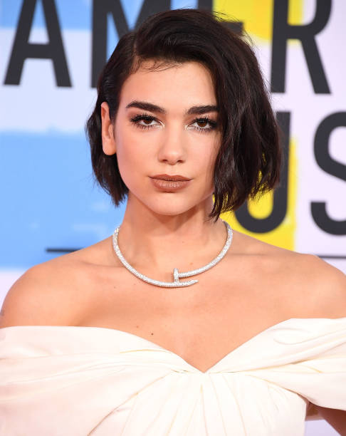 Dua Lipa arrives at the 2018 American Music Awards at Microsoft Theater on October 9, 2018 in Los Angeles, California.