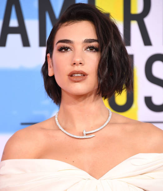 Dua Lipa arrives at the 2018 American Music Awards at Microsoft Theater on October 9, 2018 in Los Angeles, California.