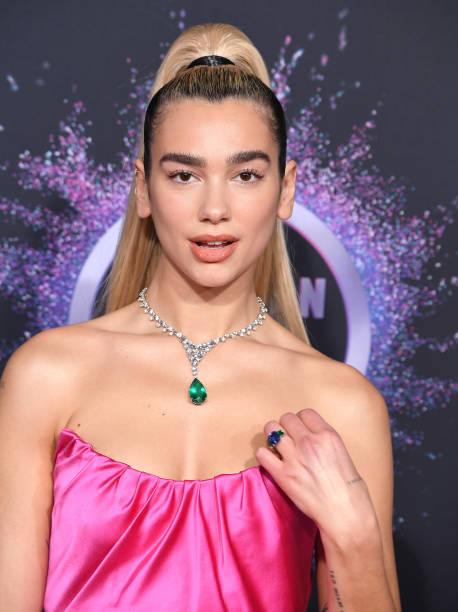 Dua Lipa arrives at the 2019 American Music Awards at Microsoft Theater on November 24, 2019 in Los Angeles, California.