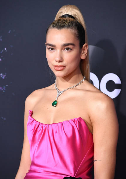Dua Lipa arrives at the 2019 American Music Awards at Microsoft Theater on November 24, 2019 in Los Angeles, California.