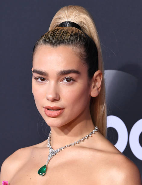 Dua Lipa arrives at the 2019 American Music Awards at Microsoft Theater on November 24, 2019 in Los Angeles, California.