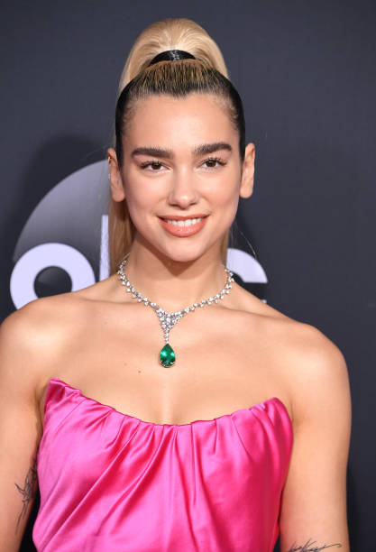 Dua Lipa arrives at the 2019 American Music Awards at Microsoft Theater on November 24, 2019 in Los Angeles, California.