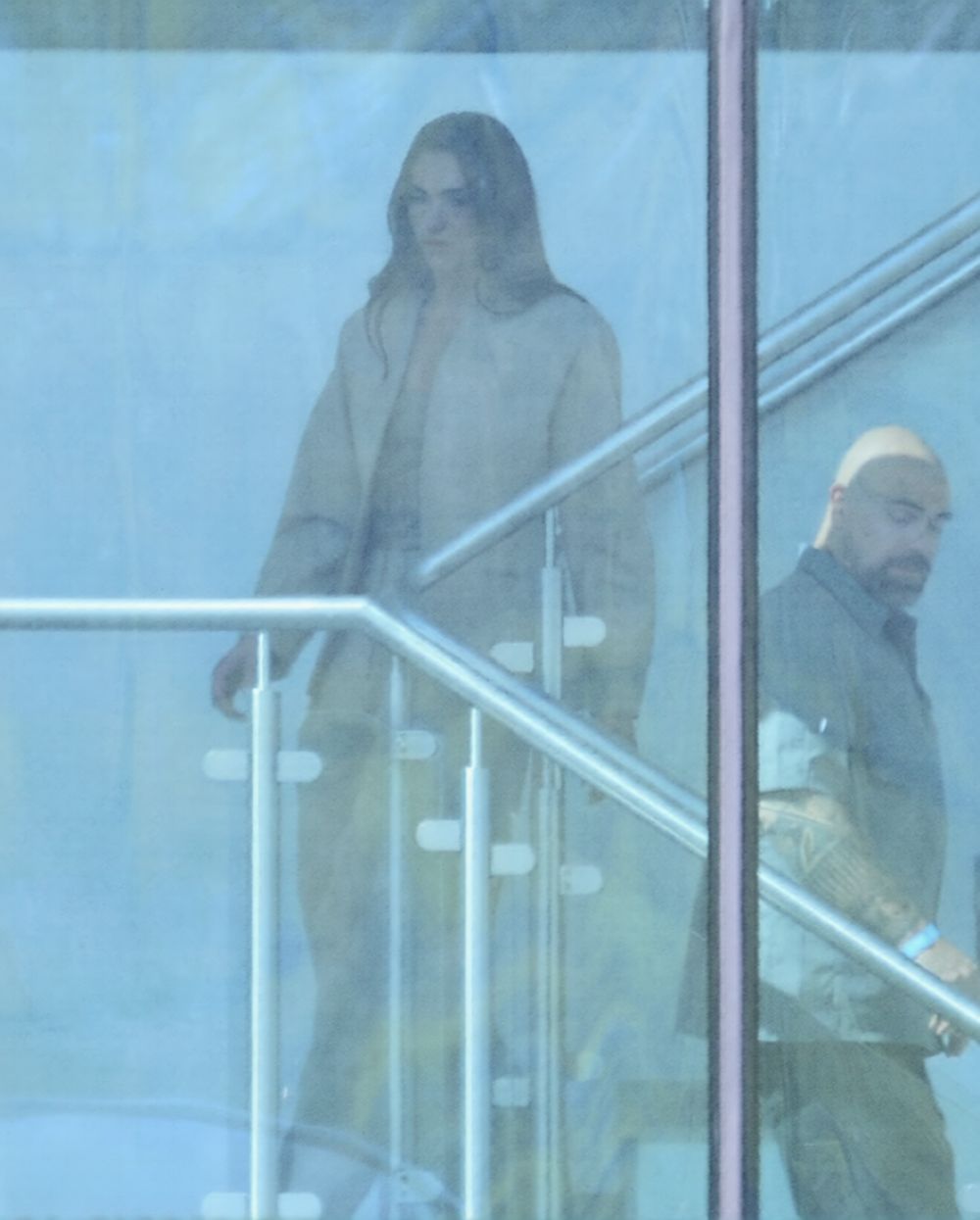 Dua Lipa at a Cigarette Break While Filming a Comm