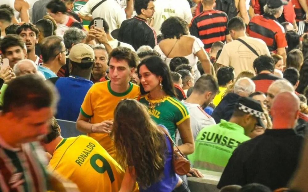 Dua Lipa at Fluminense Vs Flamengo Derby at Maraca