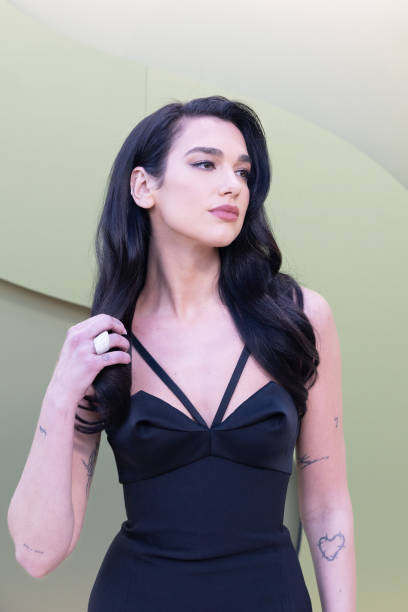 Dua Lipa at the Versace Fall Winter 2023 Fashion (408×612)