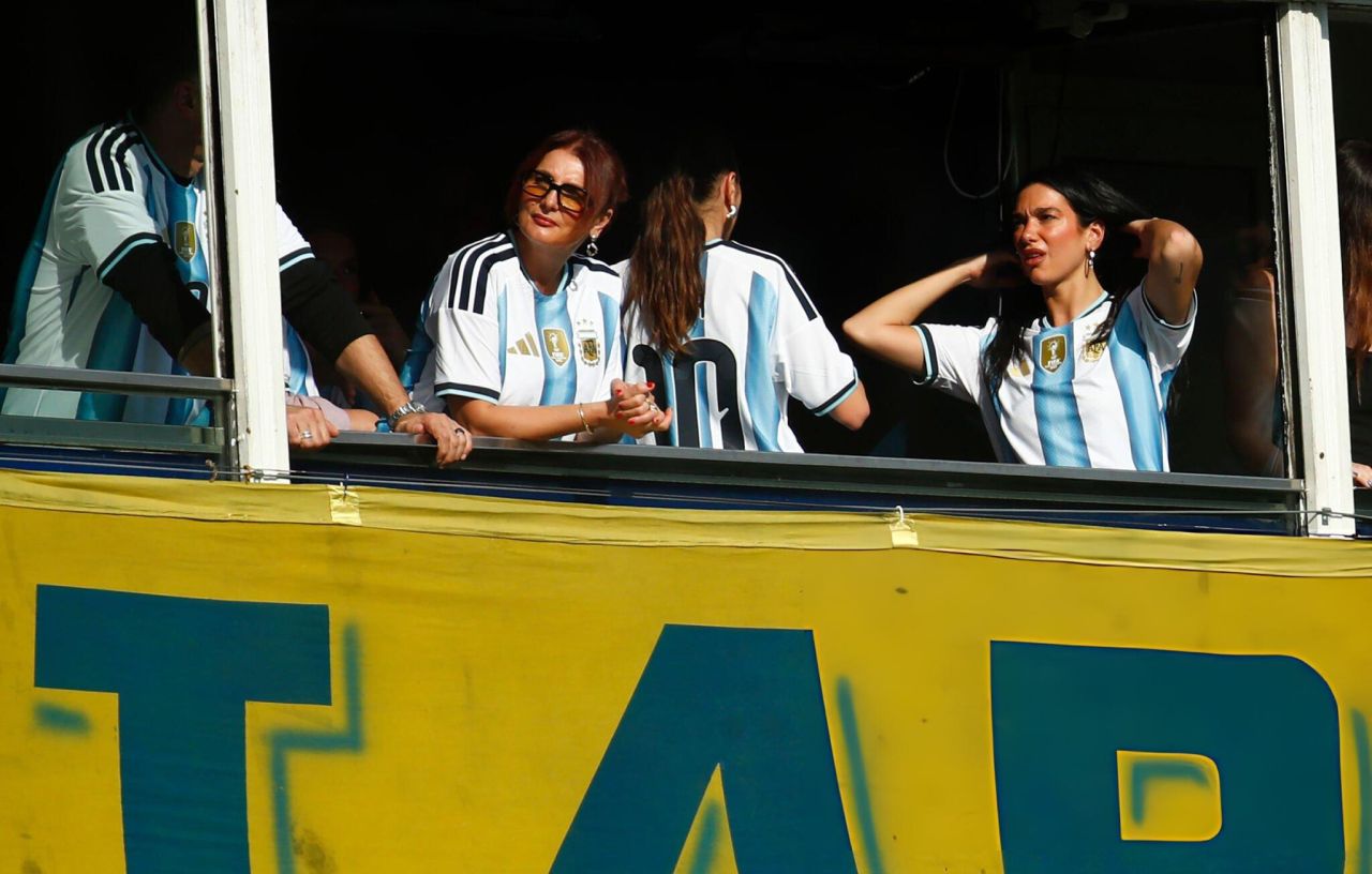 Dua Lipa Attends Boca Juniors Vs River Plate Game
