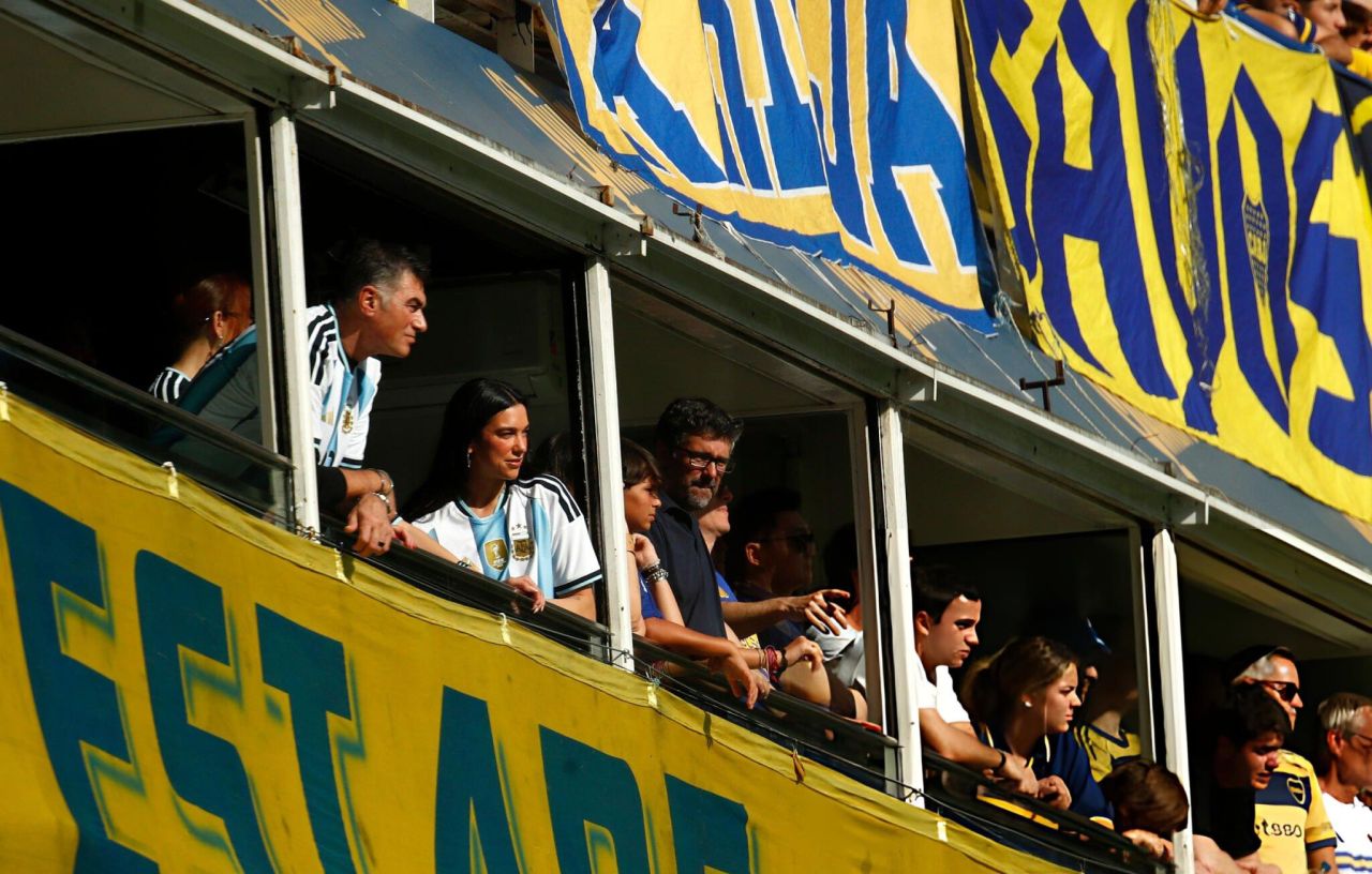Dua Lipa Attends Boca Juniors Vs River Plate Game