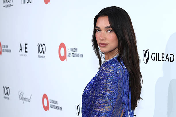 Dua Lipa attends Elton John AIDS Foundation's 34th Annual Academy Awards Viewing Party on March 15, 2026 in West Holl...