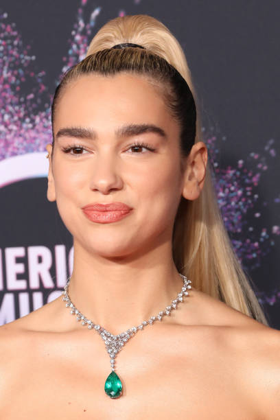 Dua Lipa attends the 2019 American Music Awards at Microsoft Theater on November 24, 2019 in Los Angeles, California — frame 2/27 (408×612)