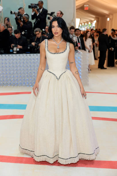 Dua Lipa Attends the 2023 Met Gala Celebrating Kar