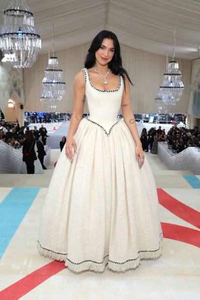 Dua Lipa Attends the 2023 Met Gala Celebrating Kar
