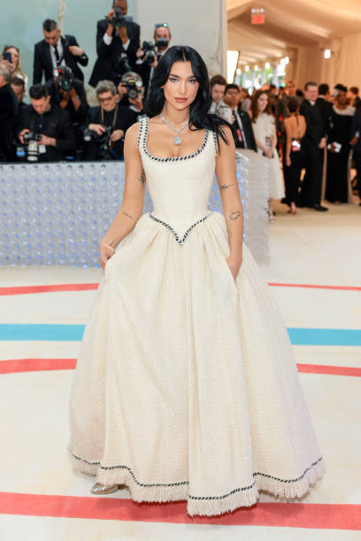 Dua Lipa Attends the 2023 Met Gala Celebrating Kar