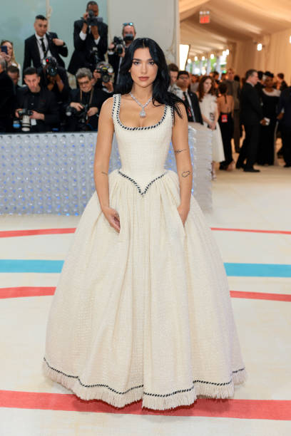 Dua Lipa Attends the 2023 Met Gala Celebrating Kar