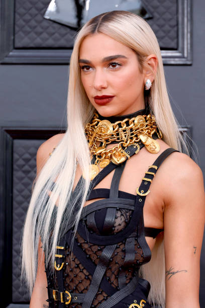 Dua Lipa attends the 64th Annual GRAMMY Awards at MGM Grand Garden Arena on April 03, 2022 in Las Vegas, Nevada.
