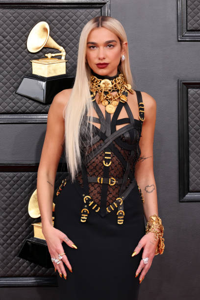Dua Lipa attends the 64th Annual GRAMMY Awards at MGM Grand Garden Arena on April 03, 2022 in Las Vegas, Nevada.