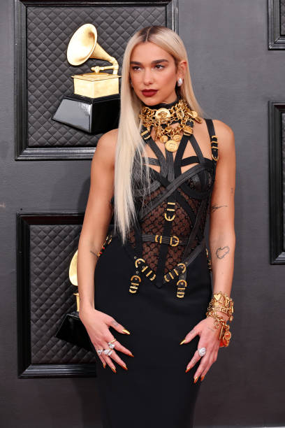 Dua Lipa attends the 64th Annual GRAMMY Awards at MGM Grand Garden Arena on April 03, 2022 in Las Vegas, Nevada.