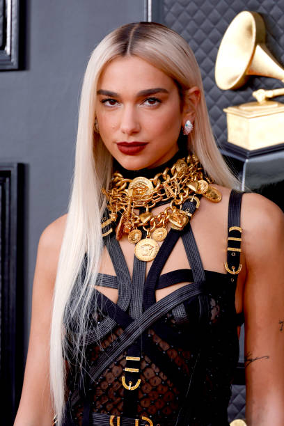 Dua Lipa attends the 64th Annual GRAMMY Awards at MGM Grand Garden Arena on April 03, 2022 in Las Vegas, Nevada.