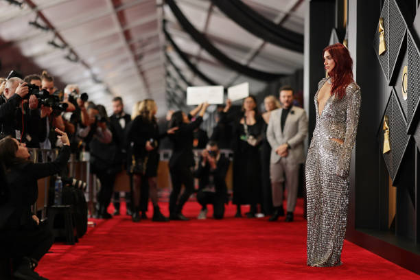 Dua Lipa Attends the Grammy Awards at Crypto