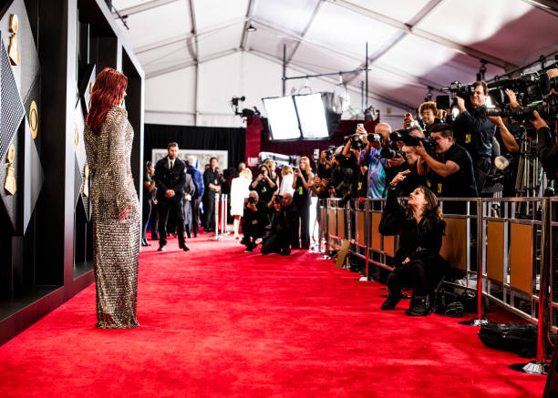 Dua Lipa Attends the Grammy Awards on Februar