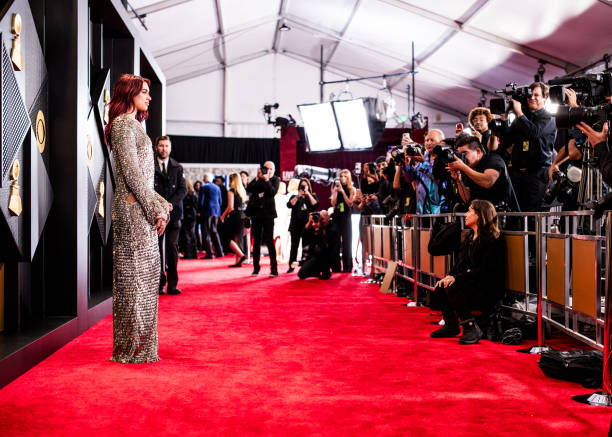 Dua Lipa Attends the Grammy Awards on Februar