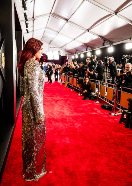 Dua Lipa Attends the Grammy Awards on Februar