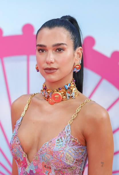 Dua Lipa attends the "Barbie" European Premiere at Cineworld Leicester Square on July 12, 2023 in London, England.