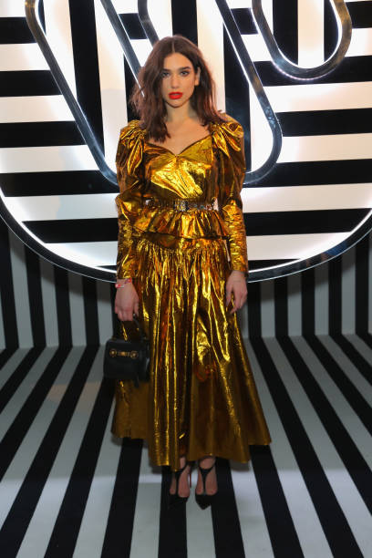 Dua Lipa attends the Brits Awards 2018 After Party hosted by Warner Music Group, Ciroc and British GQ at Freemasons Hall on February 21, 2018 in London, England — frame 3/3 (408×612)
