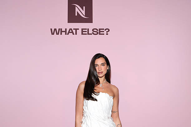 Dua Lipa attends the Nespresso Celebrates Dua Lipa as Global Brand Ambassador at New Flagship Boutique in Flatiron on...