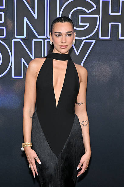 Dua Lipa attends the Universal Pictures ONE NIGHT ONLY Premiere at the SVA in New York on August 03, 2026 in New York Ci