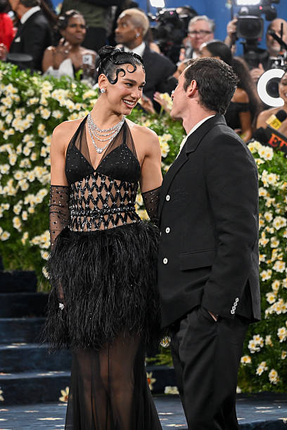 Dua Lipa Callum Turner at the 2025 Met Gala Celebr