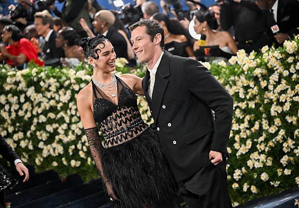 Dua Lipa Callum Turner at the 2025 Met Gala Celebr