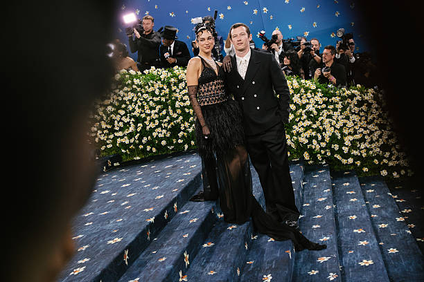 Dua Lipa Callum Turner at the 2025 Met Gala Celebr