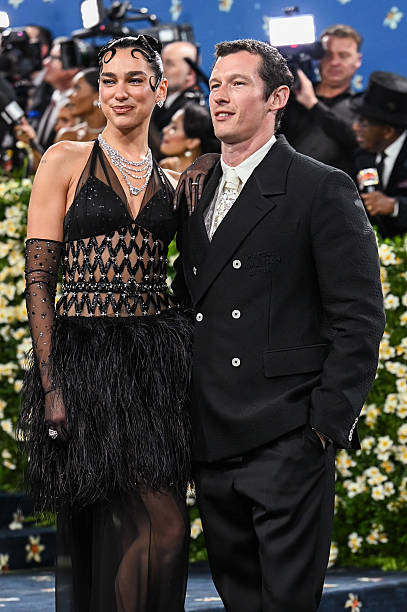 Dua Lipa Callum Turner at the 2025 Met Gala Celebr