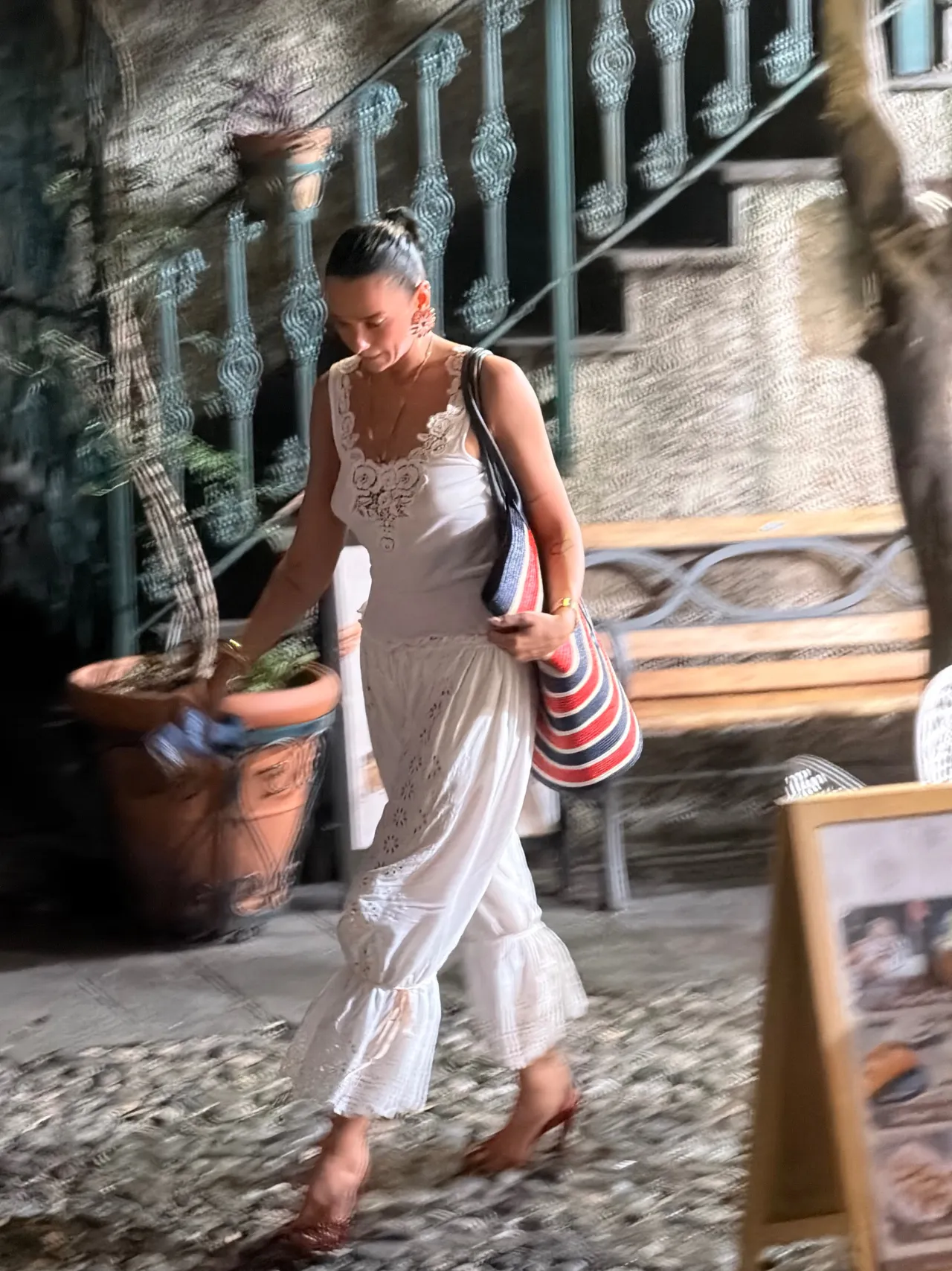 Dua Lipa Chlo White Resort Look in Portofino Augus
