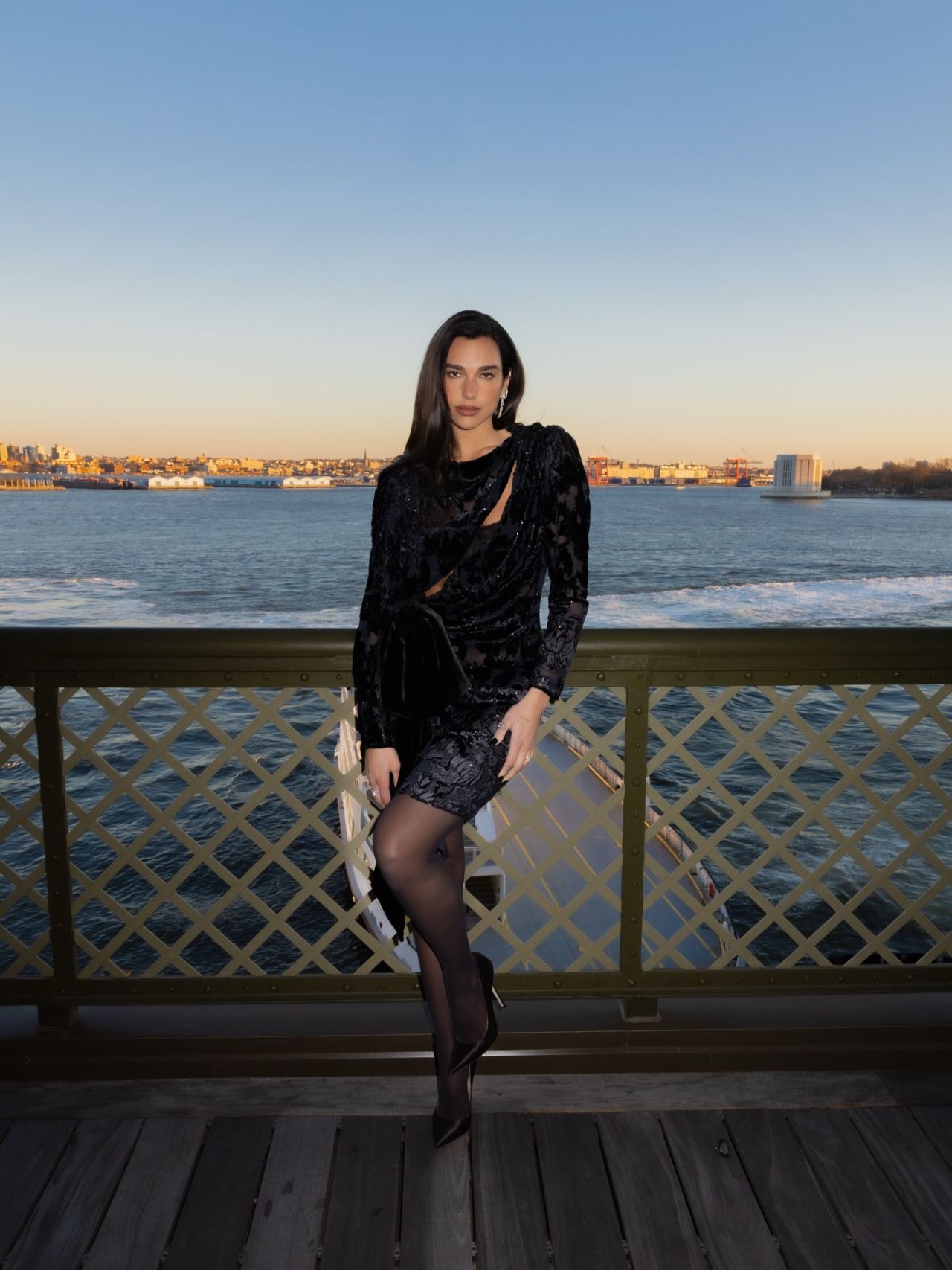 Dua Lipa in Balmain Fall 2026 Black Mini Dress (1280×1707)