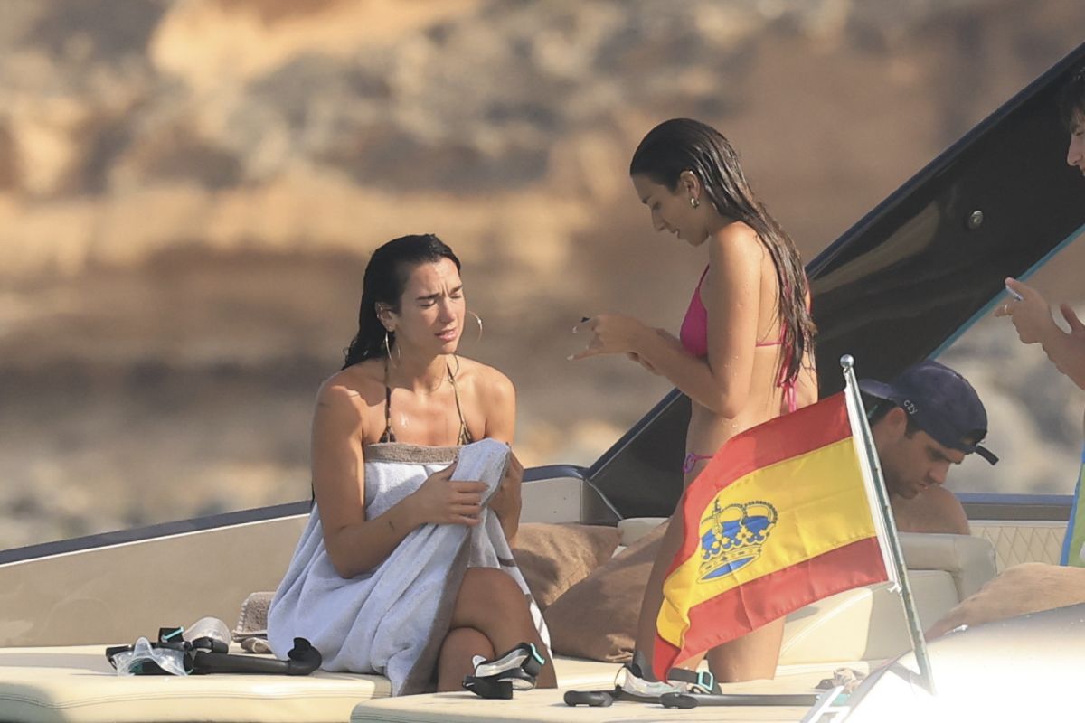 Dua Lipa in Bikini at a Holiday in Ibiza