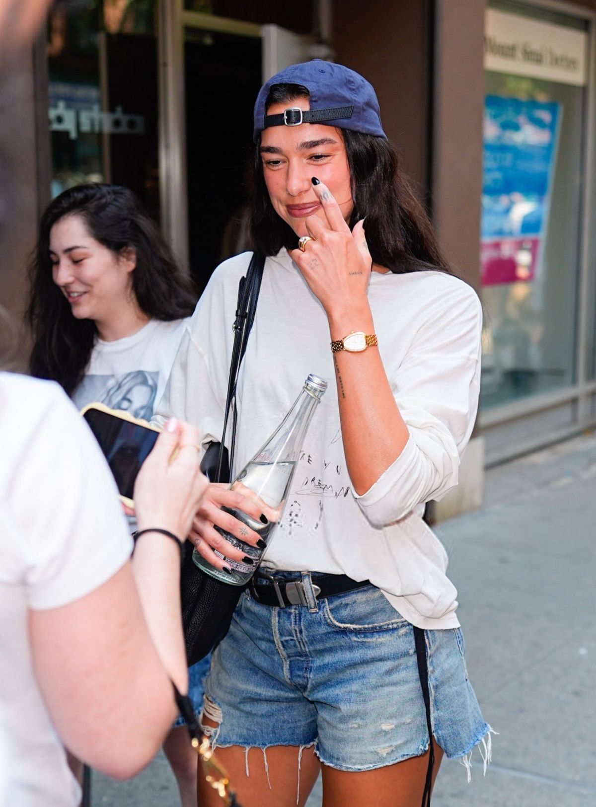 Dua Lipa in Denim Shorts Out in New York City