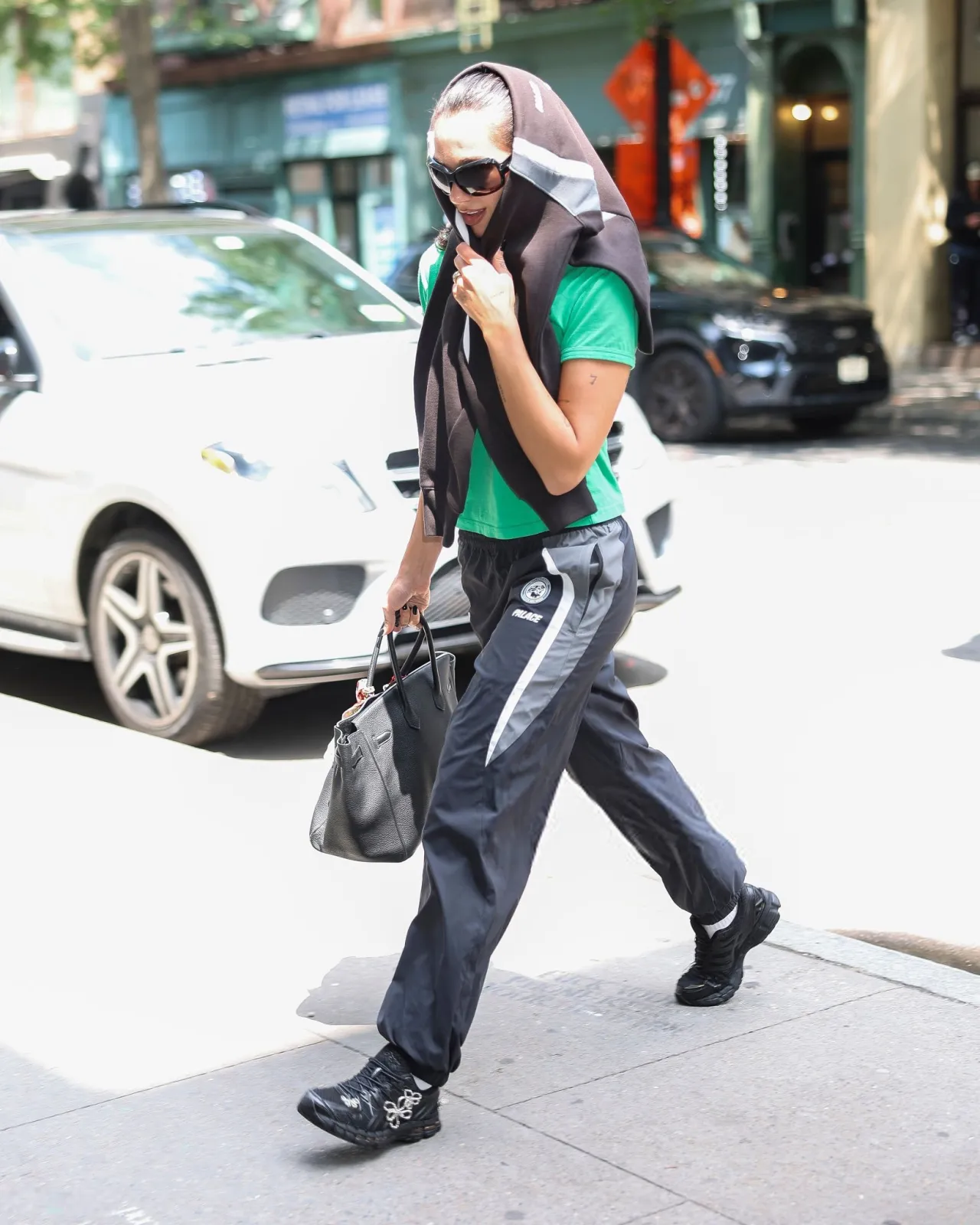 Dua Lipa in Palace Track Pants in Greenwich Villag